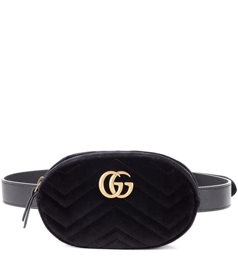 gucci marsupio velluto|Marsupio GG Marmont in velluto matelassé di Gucci in Black.